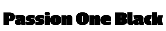 Passion One Black 字体图片