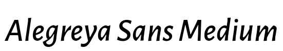 Alegreya Sans Medium 字体图片