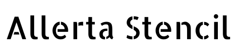 Allerta Stencil 字体图片