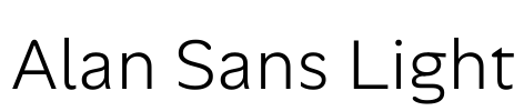 Alan Sans Light 字体图片