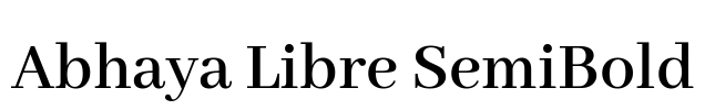 Abhaya Libre SemiBold