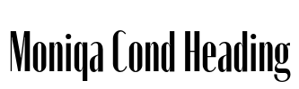 Moniqa Cond Heading 字体图片