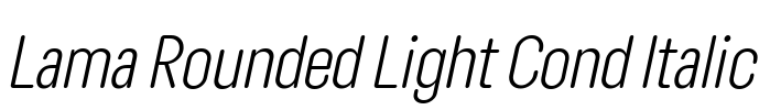 Lama Rounded Light Cond Italic 字体图片