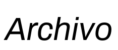 Archivo 字体图片