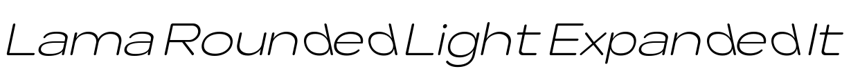 Lama Rounded Light Expanded It 字体图片