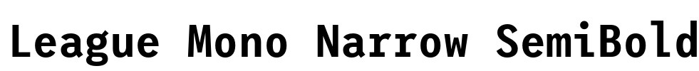 League Mono Narrow SemiBold