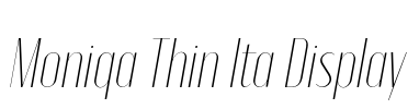 Moniqa Thin Ita Display 字体图片