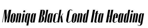 Moniqa Black Cond Ita Heading