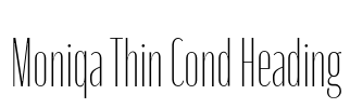 Moniqa Thin Cond Heading 字体图片