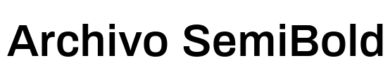Archivo SemiBold 字体图片