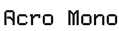 Acro Mono 字体图片