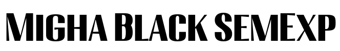 Migha Black SemExp 字体图片
