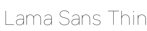 Lama Sans Thin 字体图片