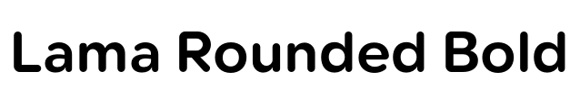 Lama Rounded Bold 字体图片