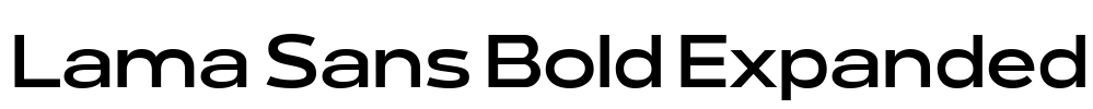 Lama Sans Bold Expanded 字体图片