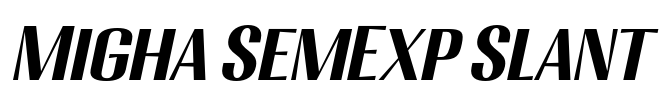 Migha SemExp Slant 字体图片