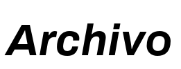 Archivo 字体图片