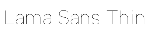 Lama Sans Thin 字体图片