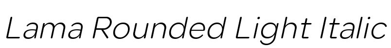 Lama Rounded Light Italic 字体图片