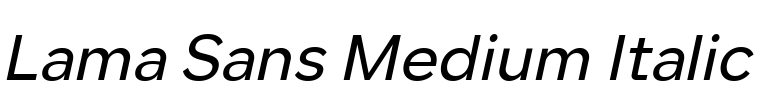 Lama Sans Medium Italic