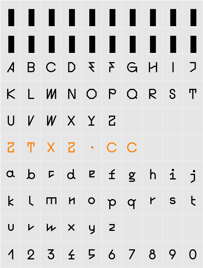 Heal The Web B 字体映射图