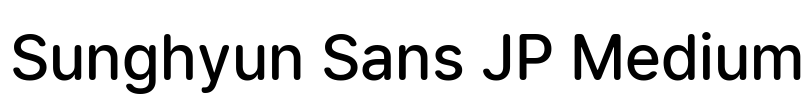 Sunghyun Sans JP Medium