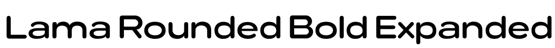 Lama Rounded Bold Expanded 字体图片