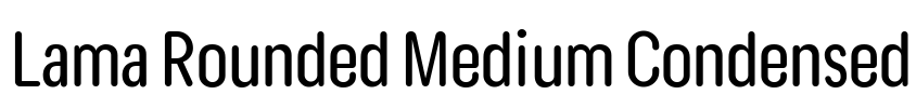 Lama Rounded Medium Condensed 字体图片