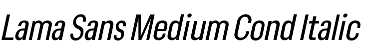 Lama Sans Medium Cond Italic