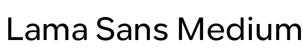 Lama Sans Medium 字体图片