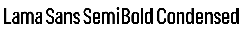 Lama Sans SemiBold Condensed 字体图片