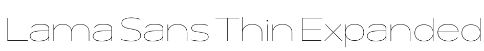 Lama Sans Thin Expanded 字体图片