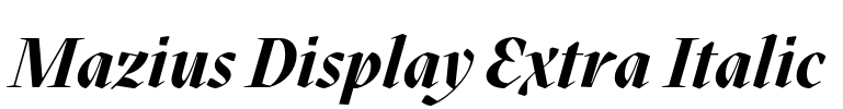 Mazius Display Extra Italic
