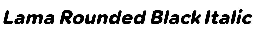Lama Rounded Black Italic 字体图片