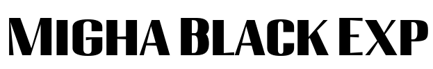 Migha Black Exp 字体图片