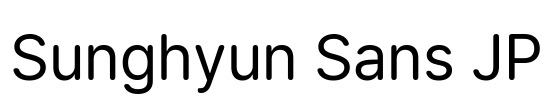 Sunghyun Sans JP