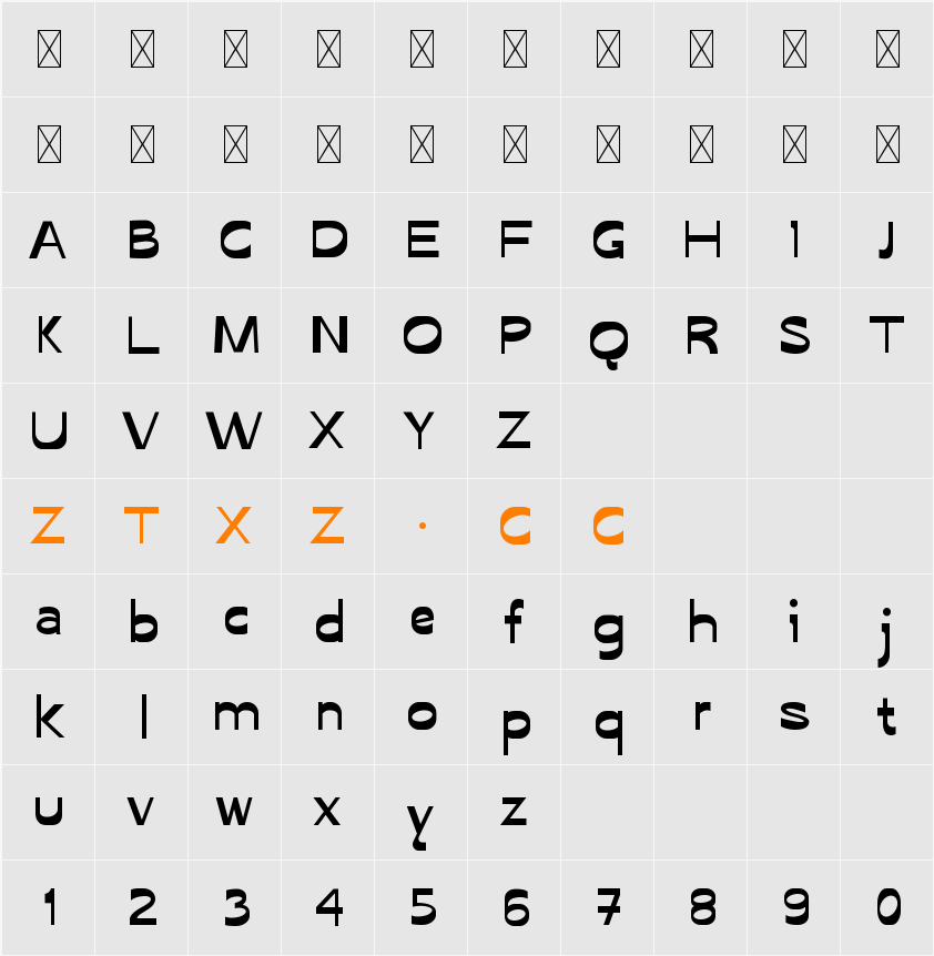 Palugada 字体映射图