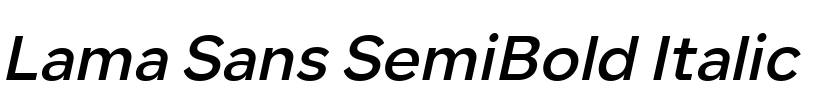 Lama Sans SemiBold Italic 字体图片