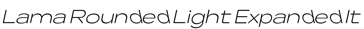 Lama Rounded Light Expanded It 字体图片