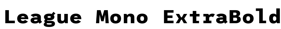 League Mono ExtraBold