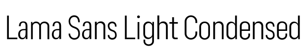 Lama Sans Light Condensed 字体图片