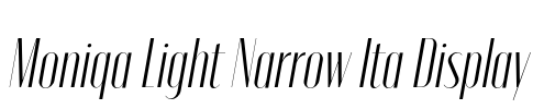 Moniqa Light Narrow Ita Display