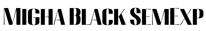 Migha Black SemExp 字体图片