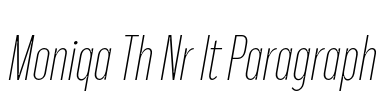 Moniqa Th Nr It Paragraph 字体图片