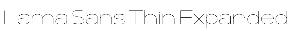 Lama Sans Thin Expanded 字体图片