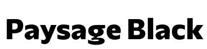 Paysage Black 字体图片