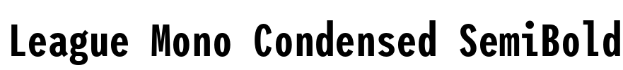 League Mono Condensed SemiBold
