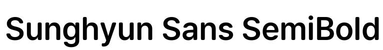 Sunghyun Sans SemiBold