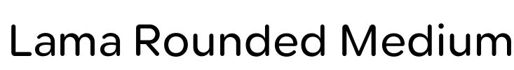 Lama Rounded Medium 字体图片