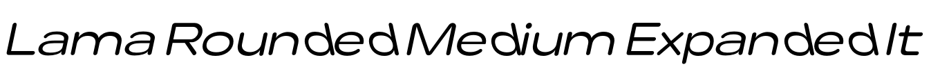 Lama Rounded Medium Expanded It 字体图片